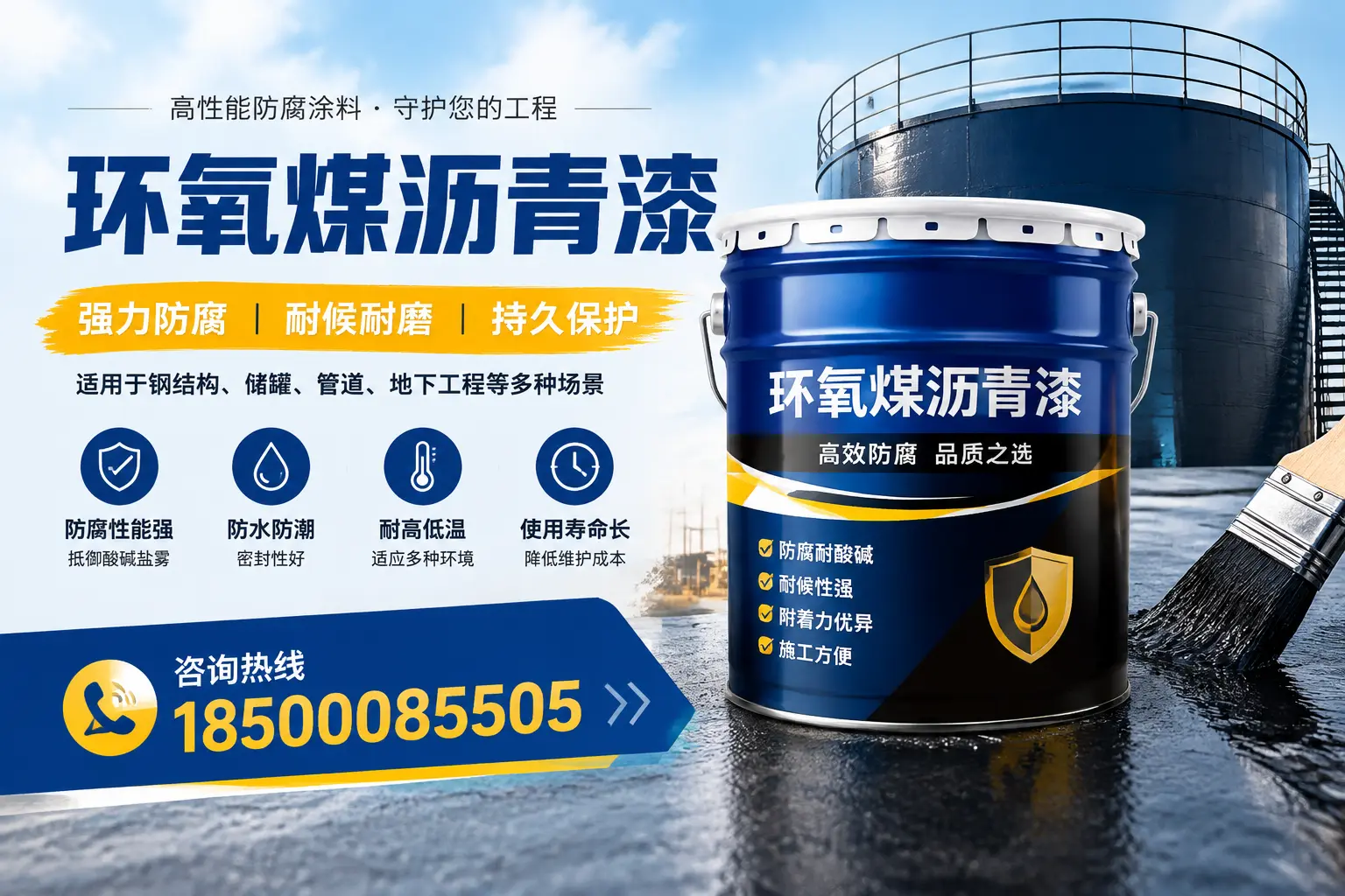 环氧煤沥青漆在工业中的应用，甘南企业的选择